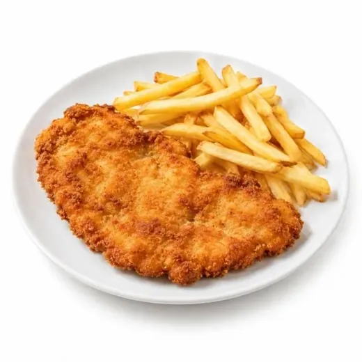 Cotoletta di Pollo con Patatine